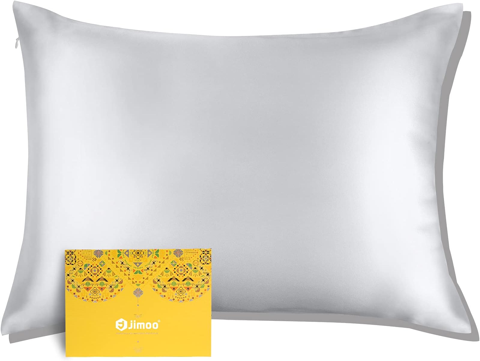 100% Mulberry Silk Pillowcase for Hair and Skin, 25Momme Soft&Smooth, Both Sides Premium Grade 6A Silk Pillow Cover for Women Mom Men (Silver Grey| 25mm, King 20''ร36'')