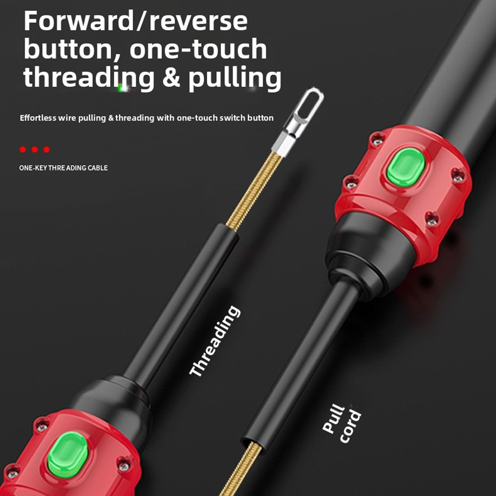 Naroote Ręczne Narzędzie do Przeciągania Kabli Ergonomiczny Nawlekacz Kabli Ręczne Urządzenie do Nawlekania Przewodów Rurowych z konstrukcją ABS Instalacji Przewodów Elektrycznych