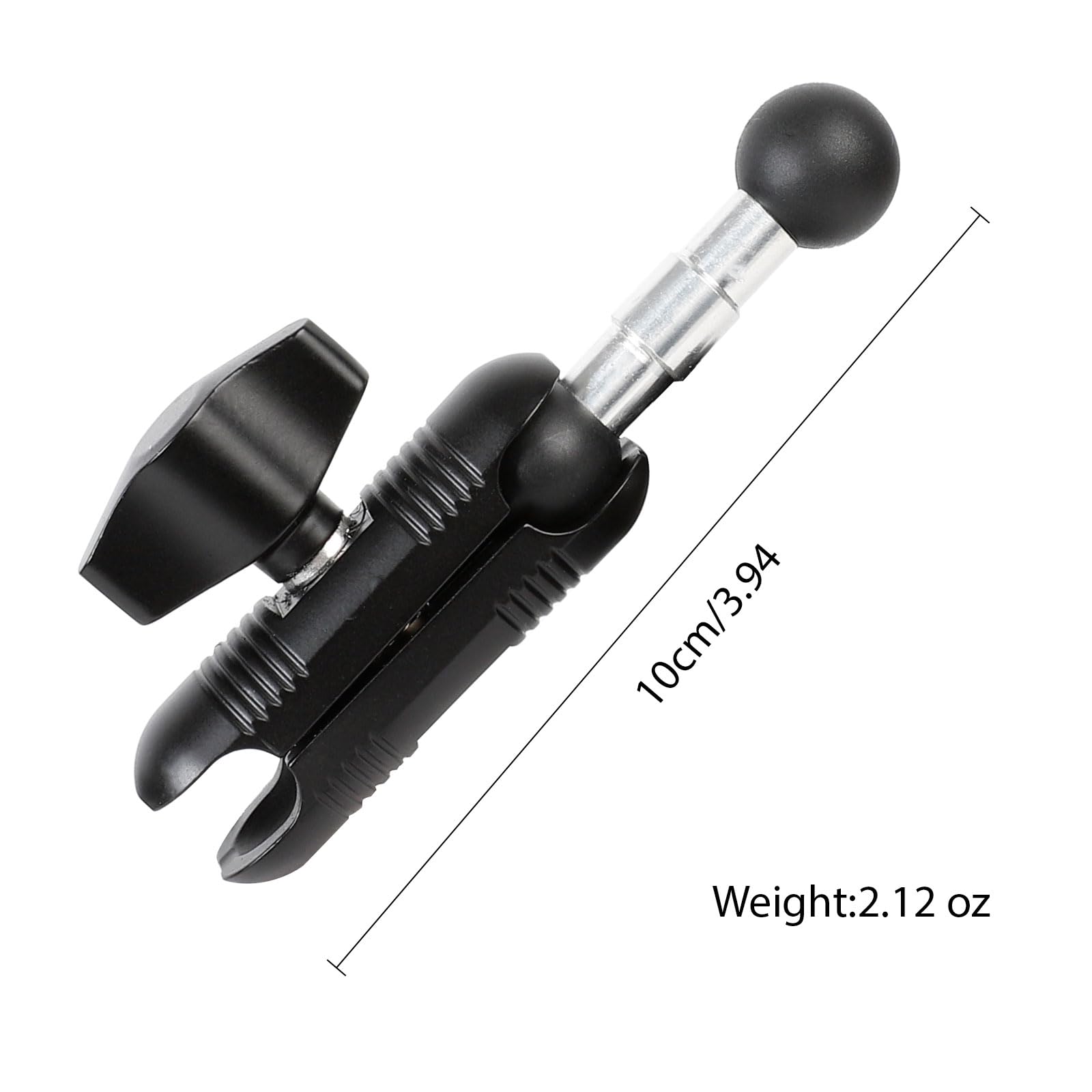 Adaptador de extensión de montaje de bola de aluminio de 17 mm, barra de extensión de rotación de 360° para rejilla de ventilación de coche, soporte de teléfono con ventosa, compatible con