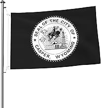 Seal Of Casper, Wyoming 2x3 FT Outdoor Double-Sided Flag Indoor Decoration With 2 Grommets For All Seasons