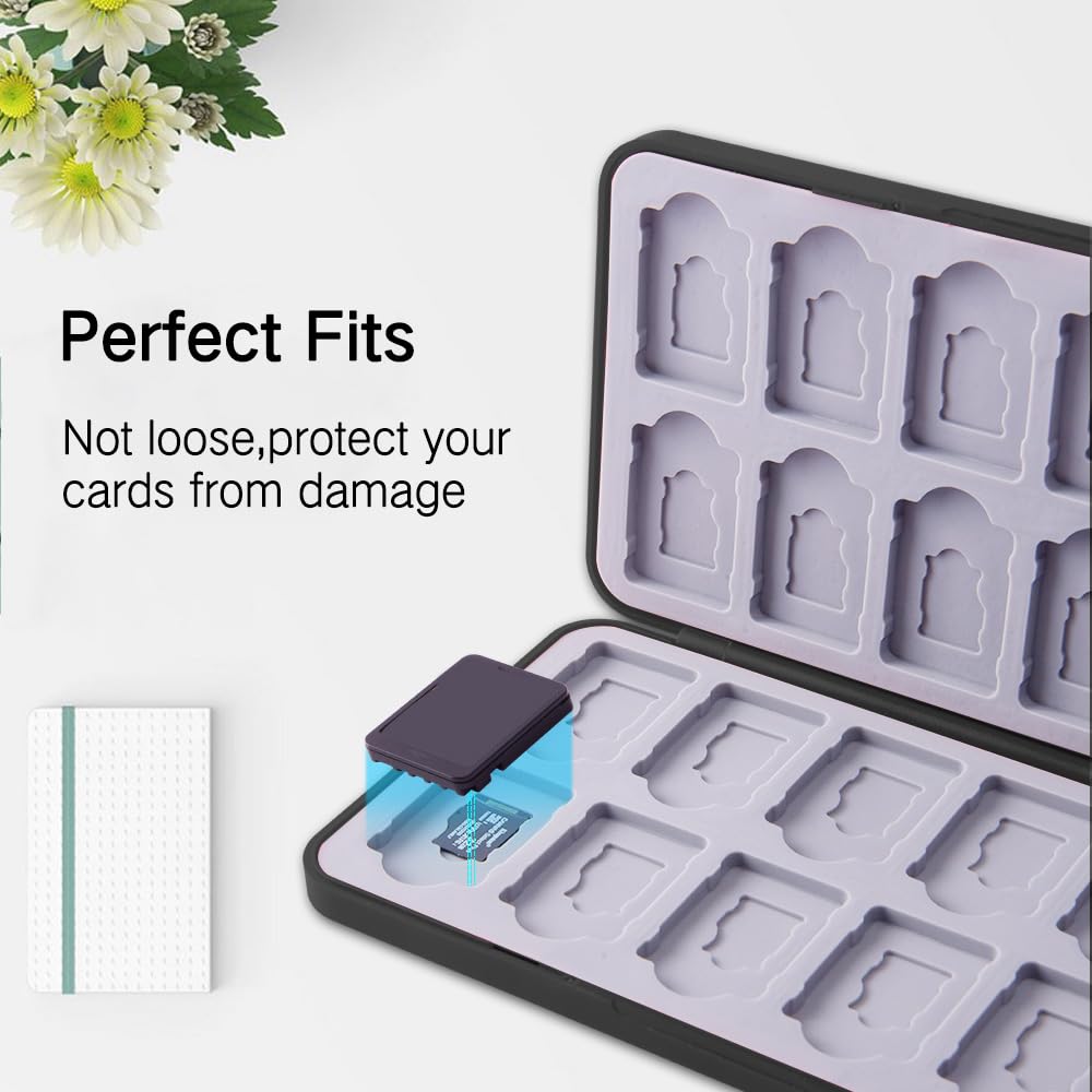 PERFECTSIGHT Switch Game Card Case for Nintendo Switch Lite/ Switch OLED, Cute Kawaii Portable Thin Compact Hard Shell Case, NS Protective Shockproof Holder Storage Box with 24 Cartridge Slots, Zel - Image 3