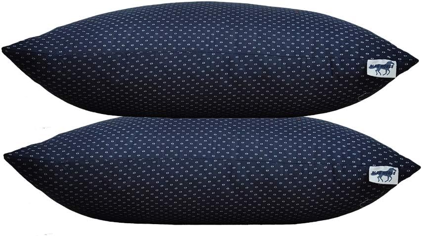 Blue Horse Soft Microfiber 5 Star Hotel Feel Printed Sleeping/Pillow/Antic Pillow for Bed Pack of - 1 (2)