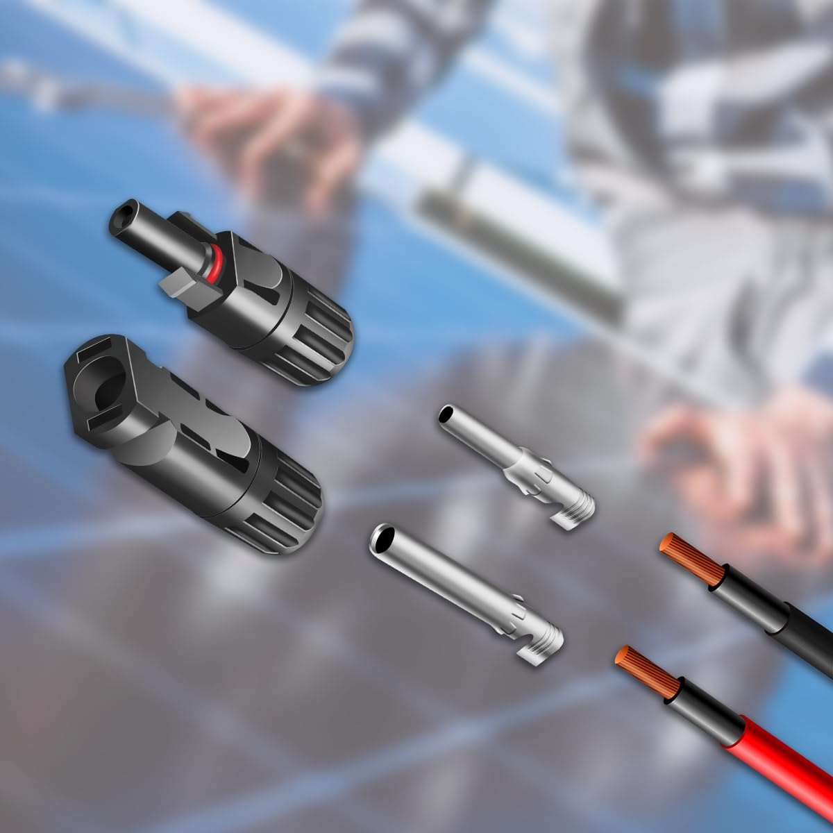 LogiLink PHC0200 - Solar-Installationskabel, H1Z2Z2-K, 6 mm², CU, schwarz, 25 m