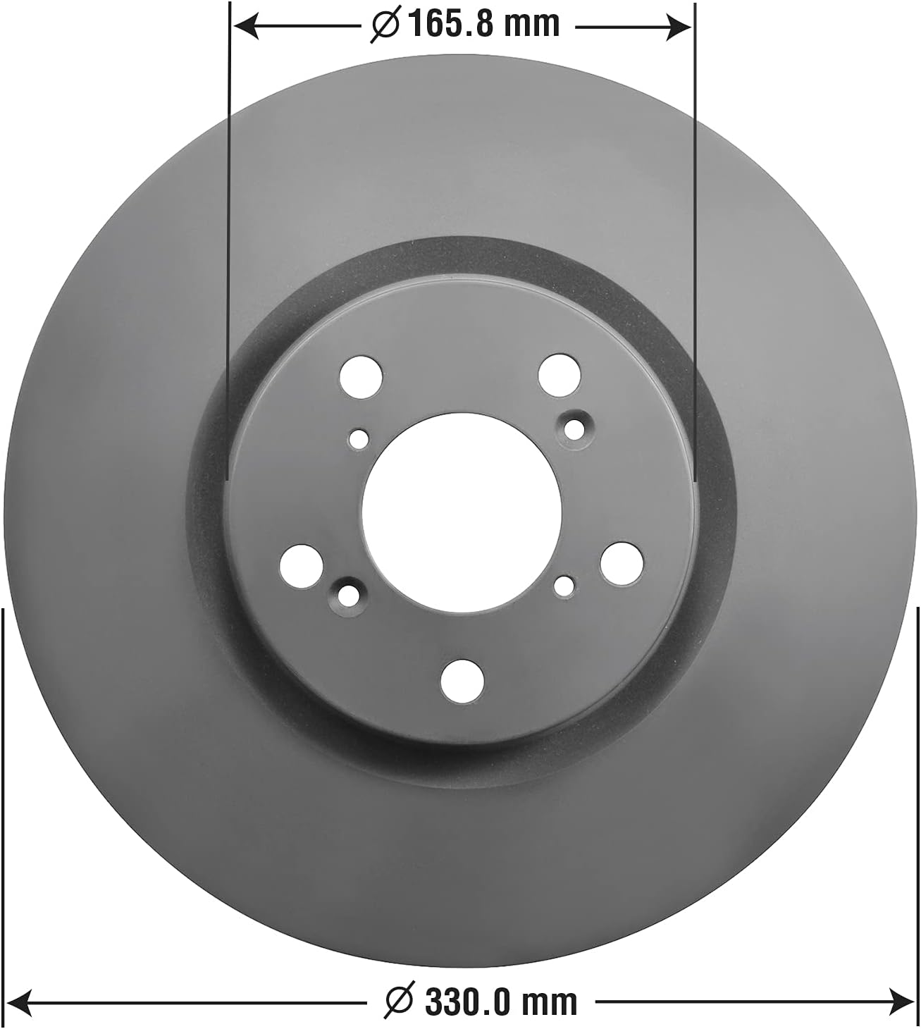 Goodyear Brakes PRK59792F | Front Truck & SUV Brake Kit with Pair (2) of AntiOx Coated Brake Rotors and Carbon-Ceramic Brake Pads fits Acura MDX 13-07, RLX 20-14, ZDX 13-10; Honda Pilot 15-09