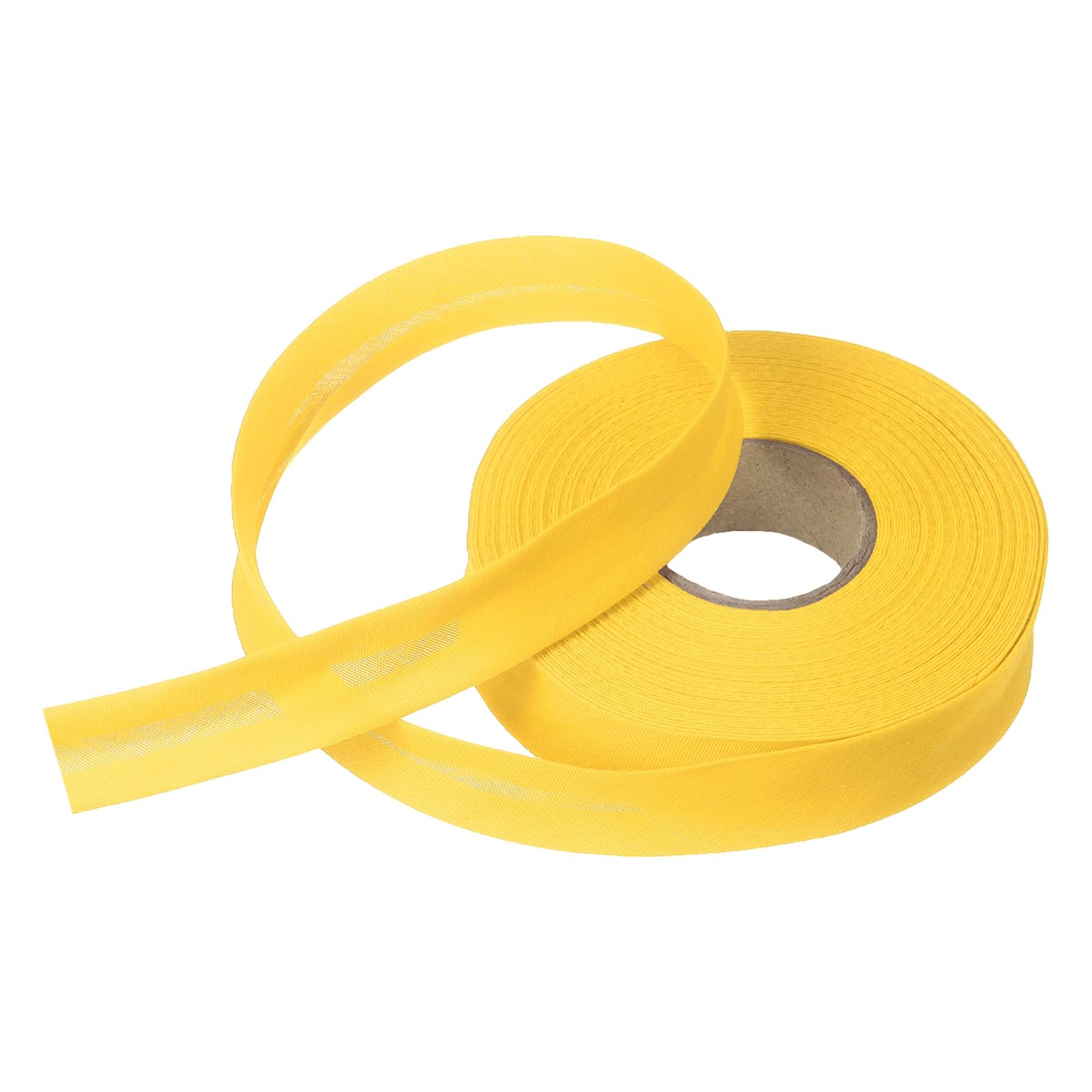 sourcing map 3/4 Inch Single Fold Bias Tape Polyester Continuous Bulk Bias Tape for Sewing,Seaming Quilting Hemming Binding Crafts (Yellow 15 Yards)
