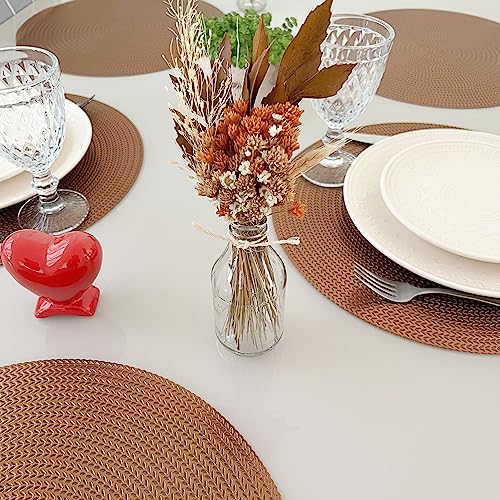 4 Peças Jogo Americano Supla Mesa Posta Jantar Descanso Prato Vazado (Marrom)