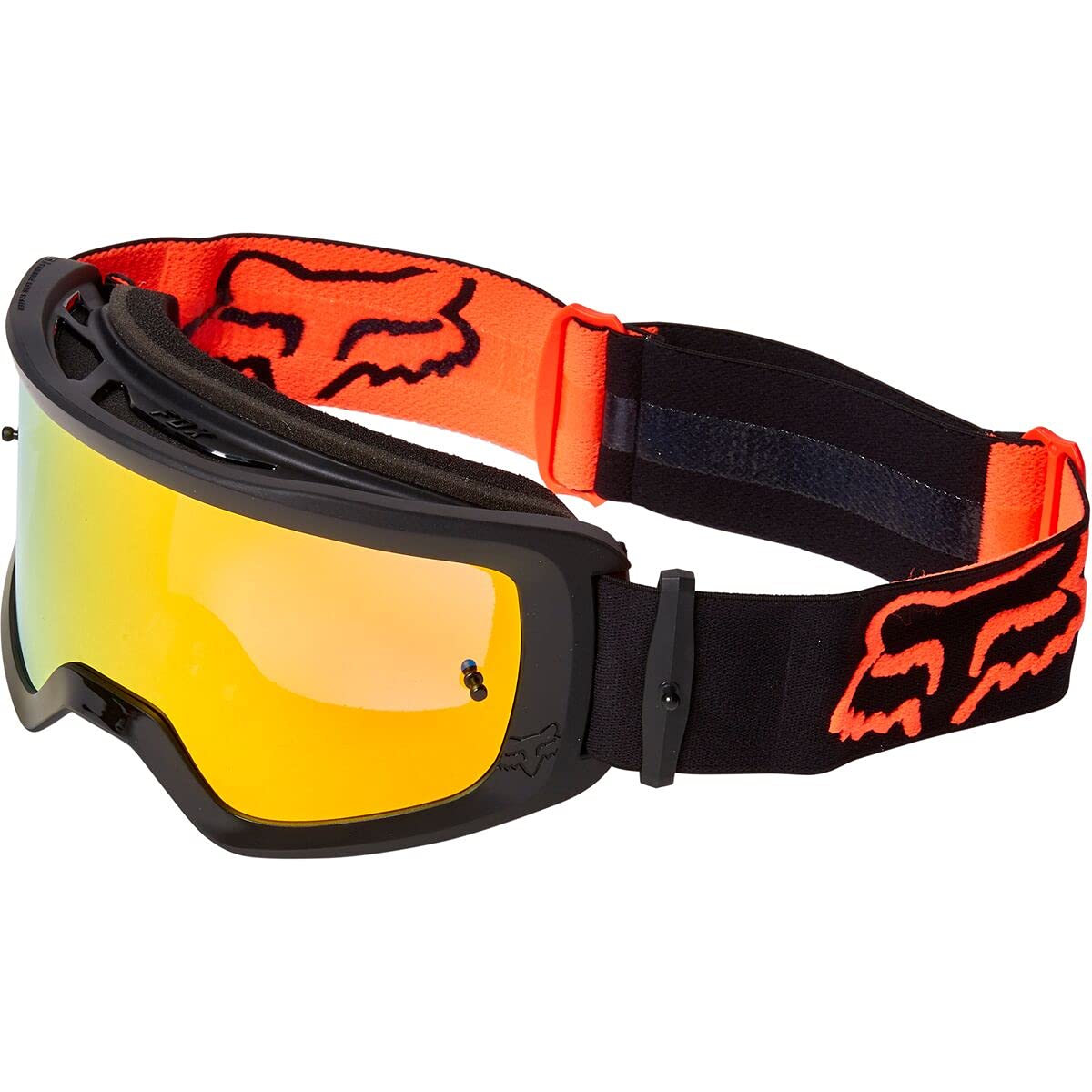 Fox Racing Main Motocross Goggle, STRAY Black/Orange - Spark Mirror Lens