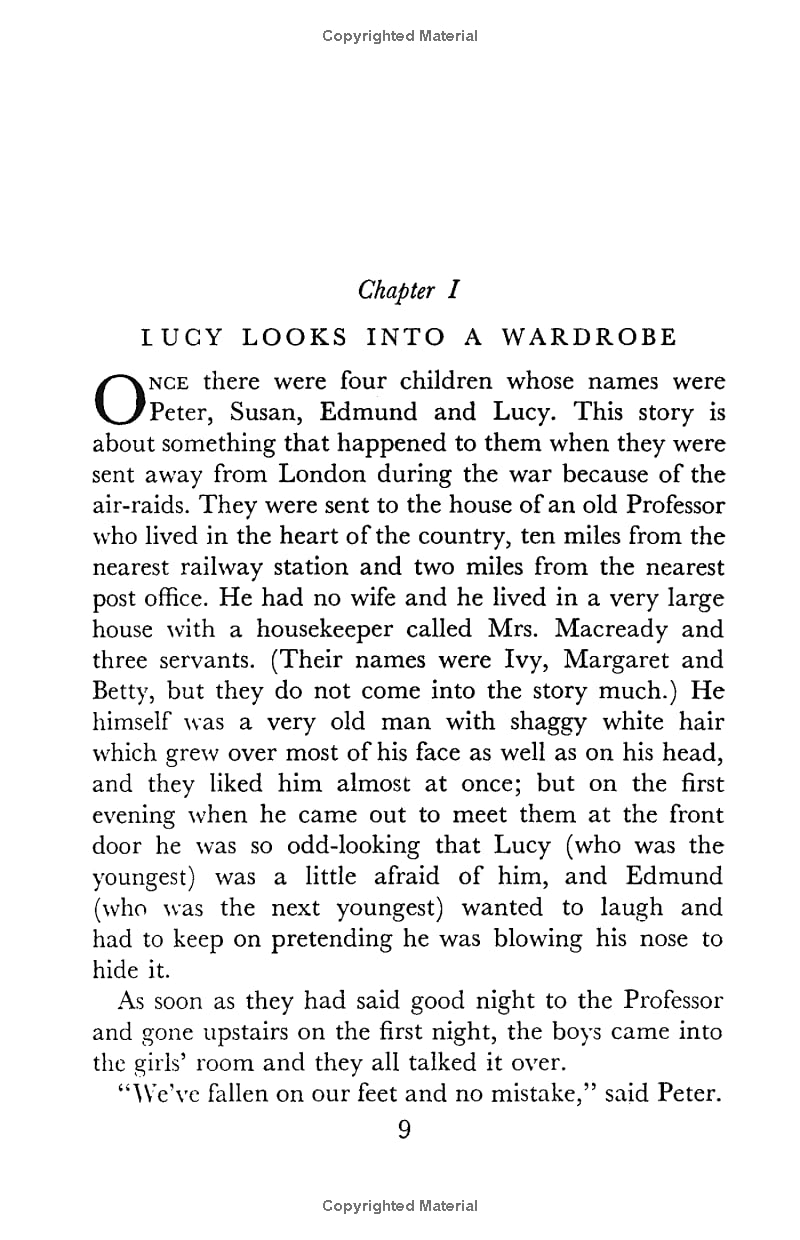 THE LION, THE WITCH AND THE WARDROBE A Story for Children; the Chronicles of Narnia Volume 1
