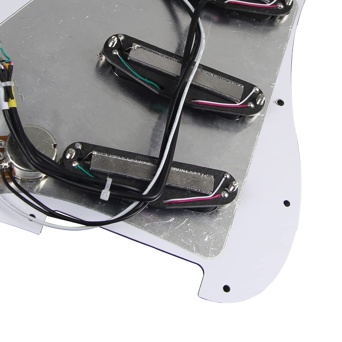 FLEOR 11 agujeros SSS Prewired Loaded Pickguard con Alnico5 doble carril caliente alta salida juego de pastillas para ST SSS Style Guitarra Perla blanca