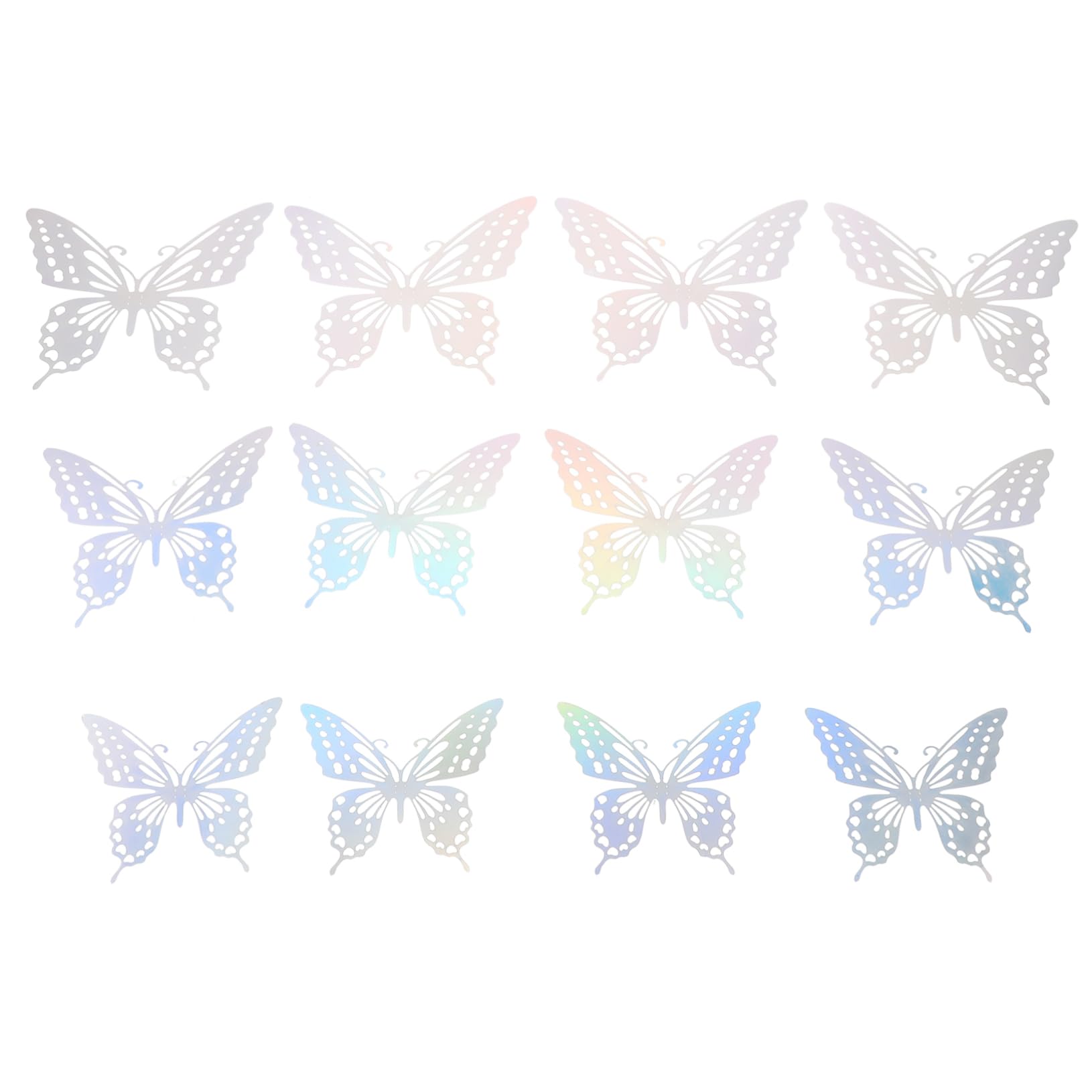 STAHAD12pcs Cutout Butterfly Wall Sticker house decorations for home wall decor for bedroom butterfly stickers for walls butterflies for crafts wall DIY decor paper nursery household 3d