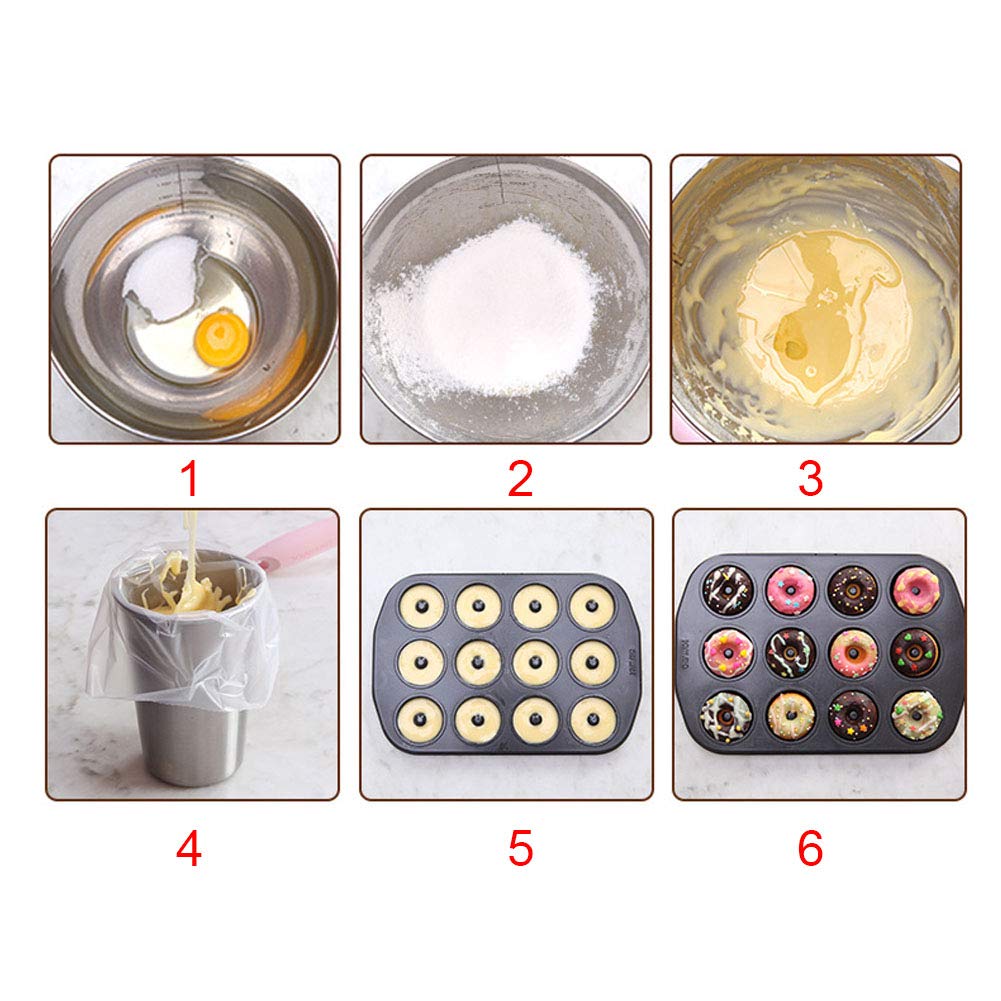 WOPPLXY 3 Stampi Per Ciambella In Acciaio Al Carbonio Antiaderenti 25 Cm - Teglie Per Dolci A Forma Di Palla, Per Principianti E Professionisti