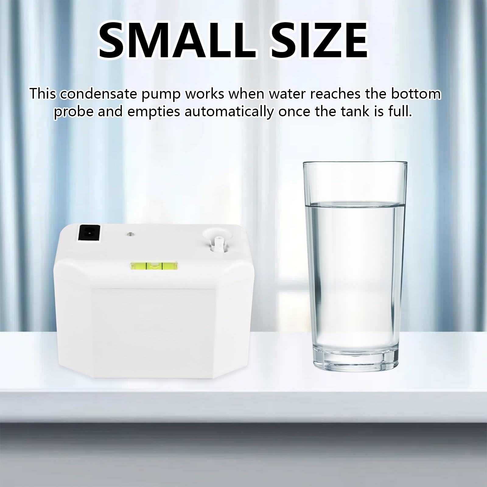 Bomba De Condensado, 24l/H Bomba De Agua De Condensado Con 5m Manguera 200ml Bomba De Condensado Aire Acondicionado Sistema De ElevacióN De Condensado Alarma De Desbordamiento Drenaje AutomáTico