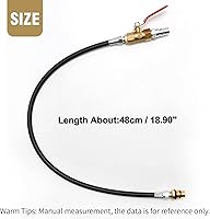 Vista 2 de Tubo de presión de soporte de válvula de aire de motor de 18.9 pulgadas con válvula de bola, extracción de rosca M14 M12 a 1/4 NPT cilindro