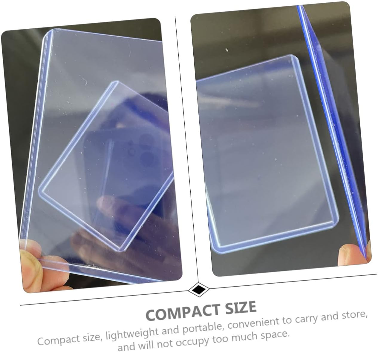 100Pcs Simple Style Cardholders Lightweight Trading Card Protectors for Collectible Cards Scratch Resistant and Portable for Staff and Students