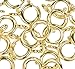 uGems 14k Gold-Filled Spring Ring Clasps - Tiny 5mm Size, Pack of 25 - Hamilton Gold Finish for Jewelry Making, Repairs, Necklaces & Bracelets - Durable & Secure - SKU: d-4005