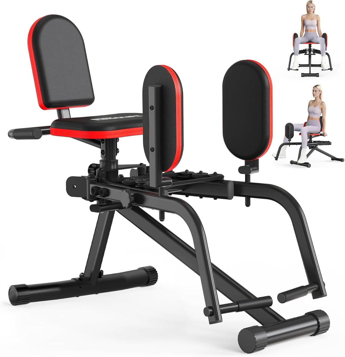 ERGOLIFE Hip Adduction Abduction Machine with 6 Resistances for Home/Office Gym, 2 in 1 Inner Thigh Exercise Equipment Buttocks Lifting Glute Machine for Men or Women