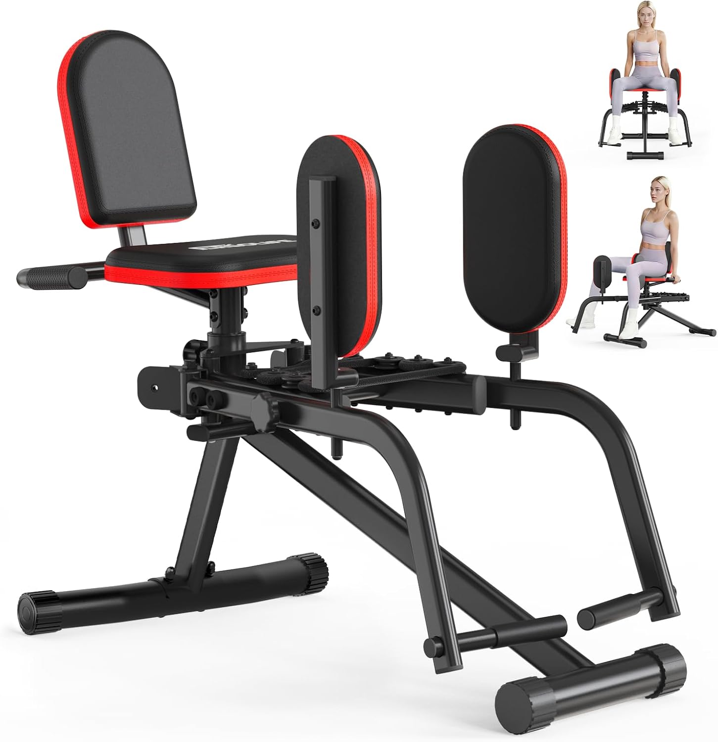 ERGOLIFE Hip Adduction Abduction Machine with 6 Resistances for Home/Office Gym, 2 in 1 Inner Thigh Exercise Equipment Buttocks Lifting Glute Machine for Men or Women