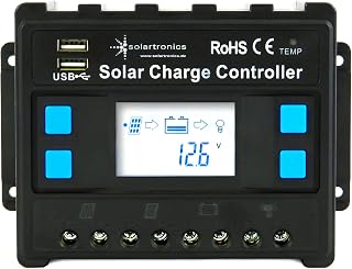 solartronics Laderegler 12V/24V blau 20A 30A 40A 50A 60A Photovoltaik Solarladeregler Solar PV (20A)