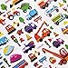 SAVITA 3D Stickers for Kids & Toddlers, 400+ Cars & Trucks, 3D Puffy Stickers Including Cars, Trains, Airplanes, Fire Trucks, Helicopters, Motorcycles, School Buses, Spaceships