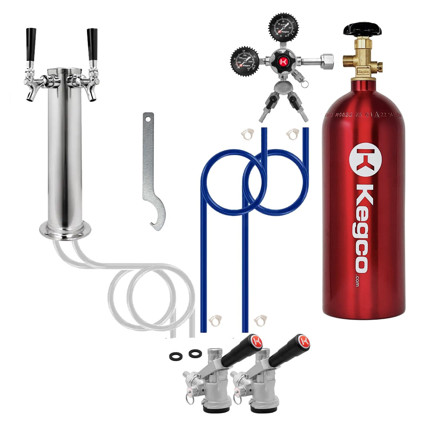 Kegco Elite Series Dual Tap Commercial Grade Kegerator Conversion Kit