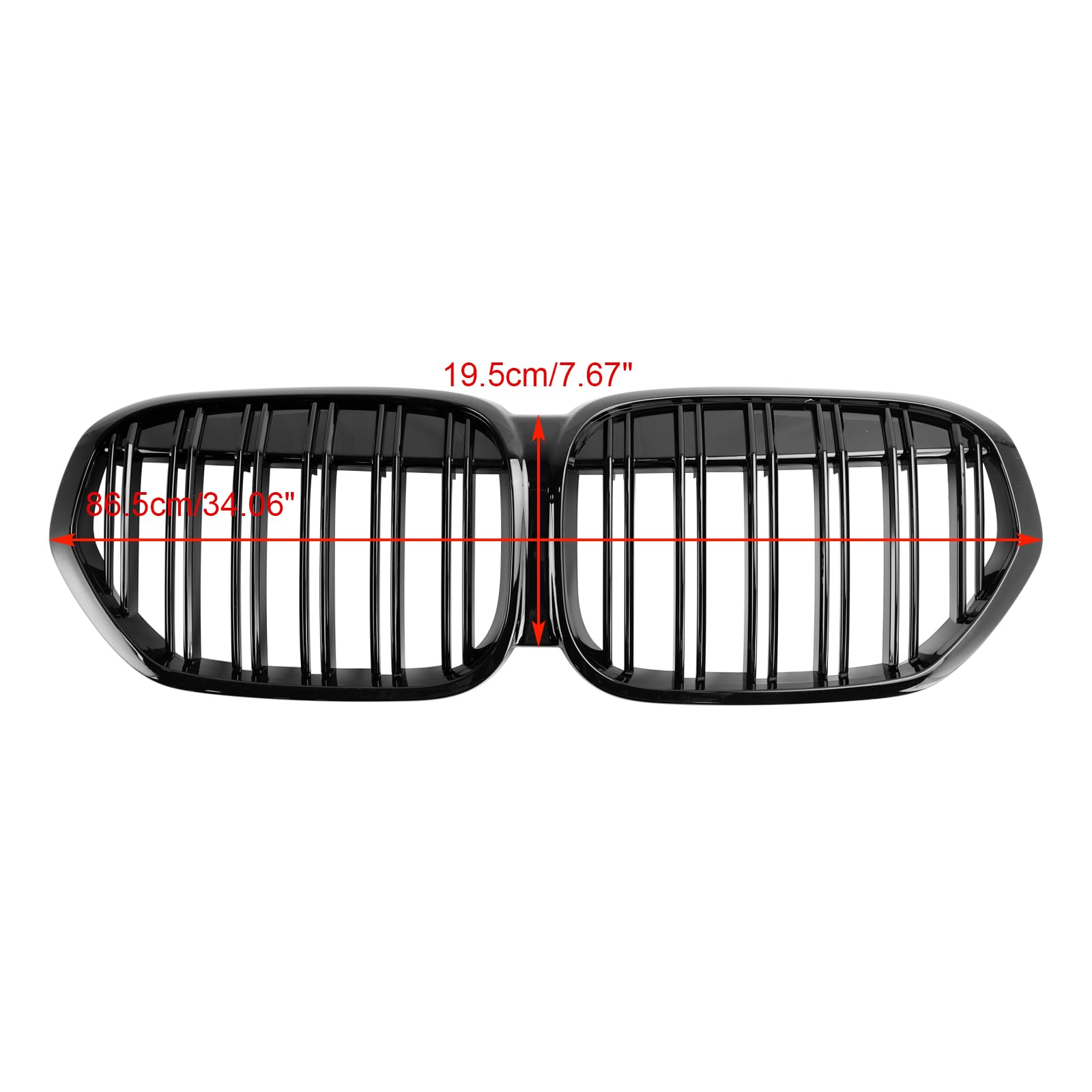 Front Kidney Grille Adatto per BMW X1 F48 F49 2019-2021 Dual Slat (No Logo)