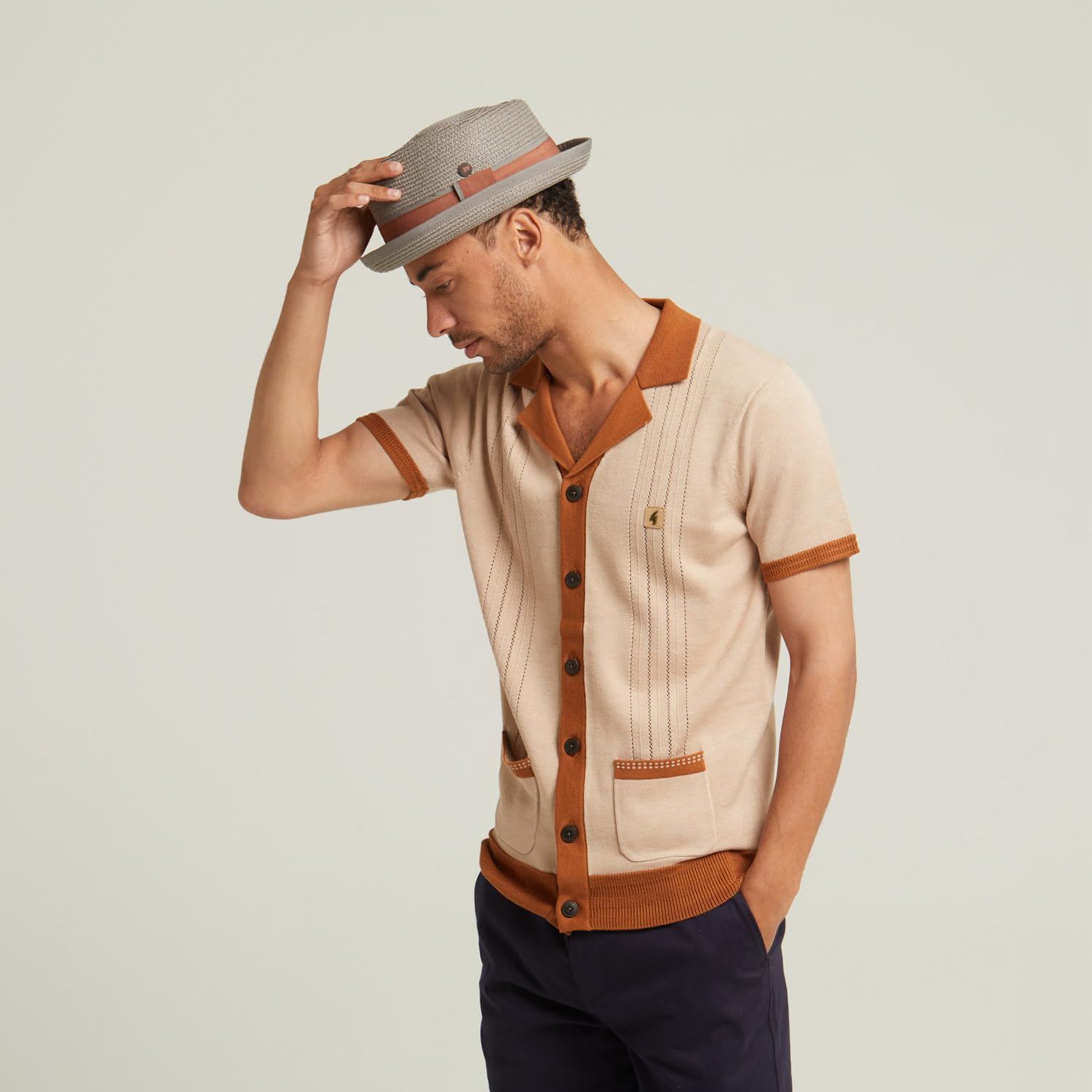 DASMARCA Mens Summer Pork Pie Straw Hat