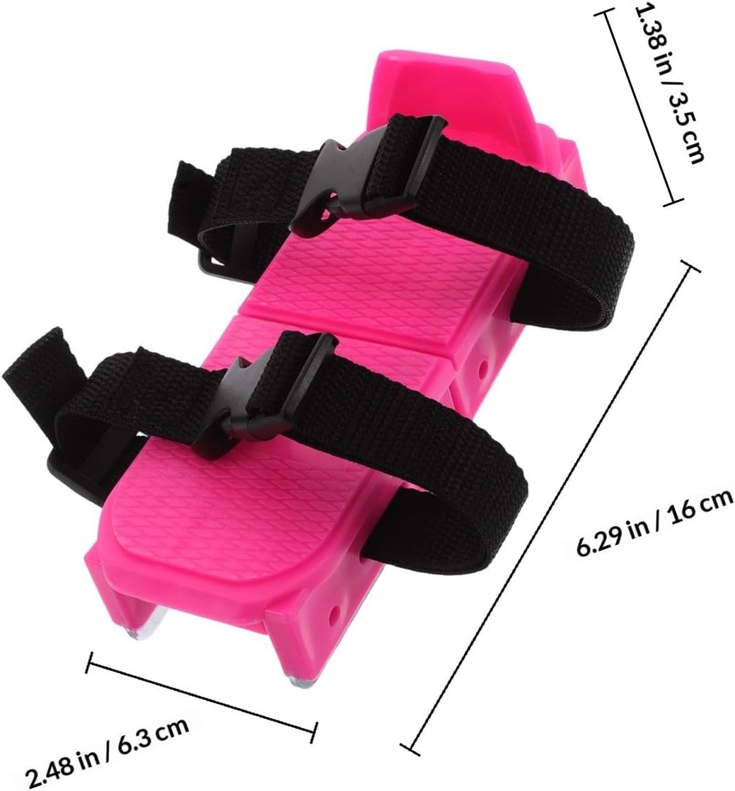 1 Pair Mini Ski Skates for Beginners with Stable Fit and Easy Design, Adjustable Short Snowskates Made of Pp+Metal+Ribbon, for Ice Rinks and Snowy Terrains in Winter Sports