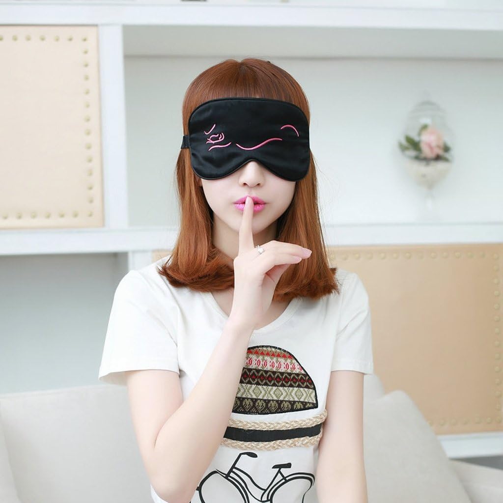 maschera da sonno per donne in seta sagomata