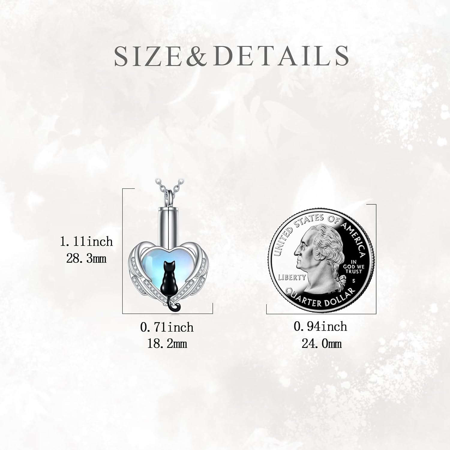 POPLYKE Pet Cat/Dog Necklace Sterling Silver Keepsake Pet Memorial Pendant Jewelry Gift for Women Men