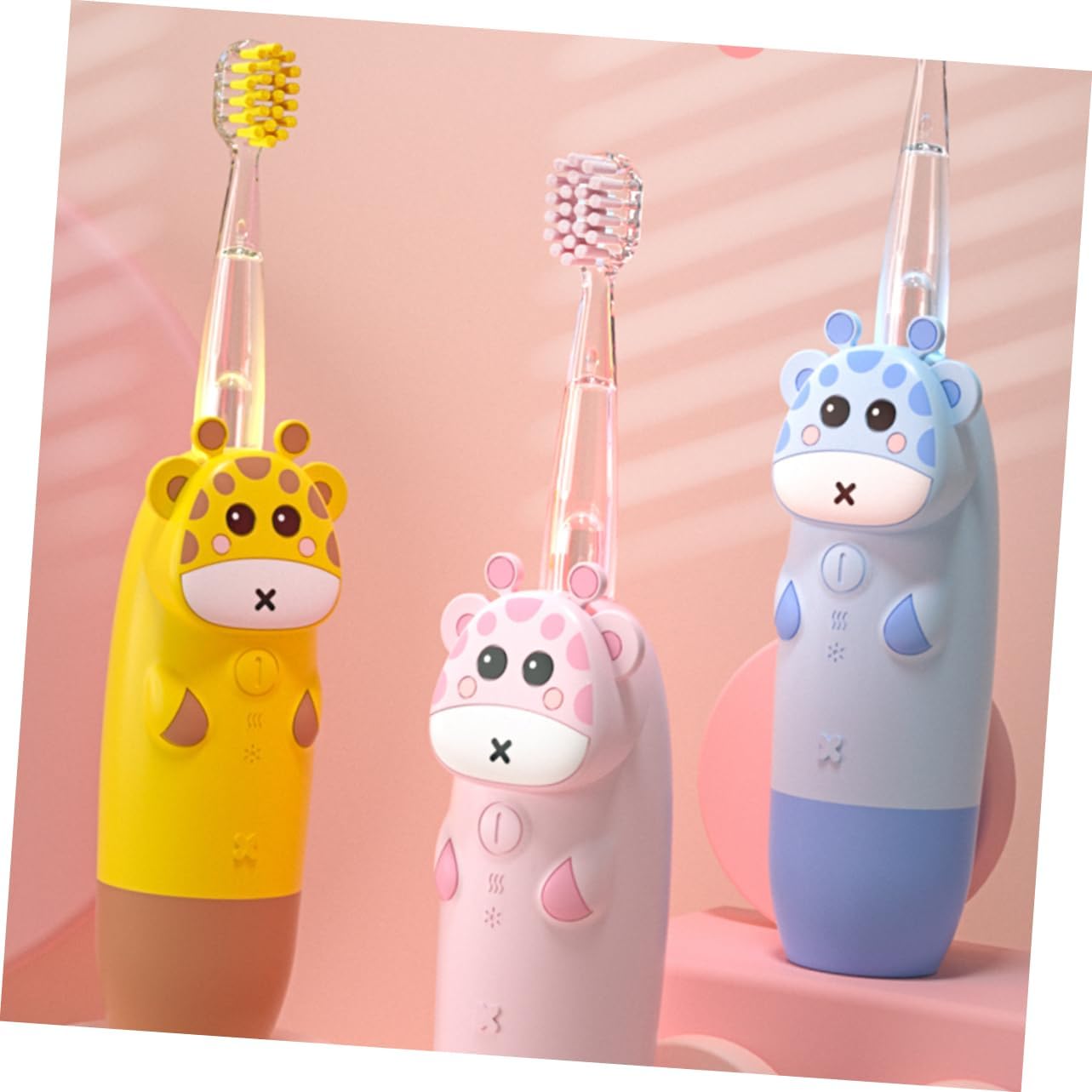 CALLARON 1set Sonic Toothbrush Set for Boys and Girls Battery Boys and Girls Toothbrush Set Ergonomic Design Soft Bristles