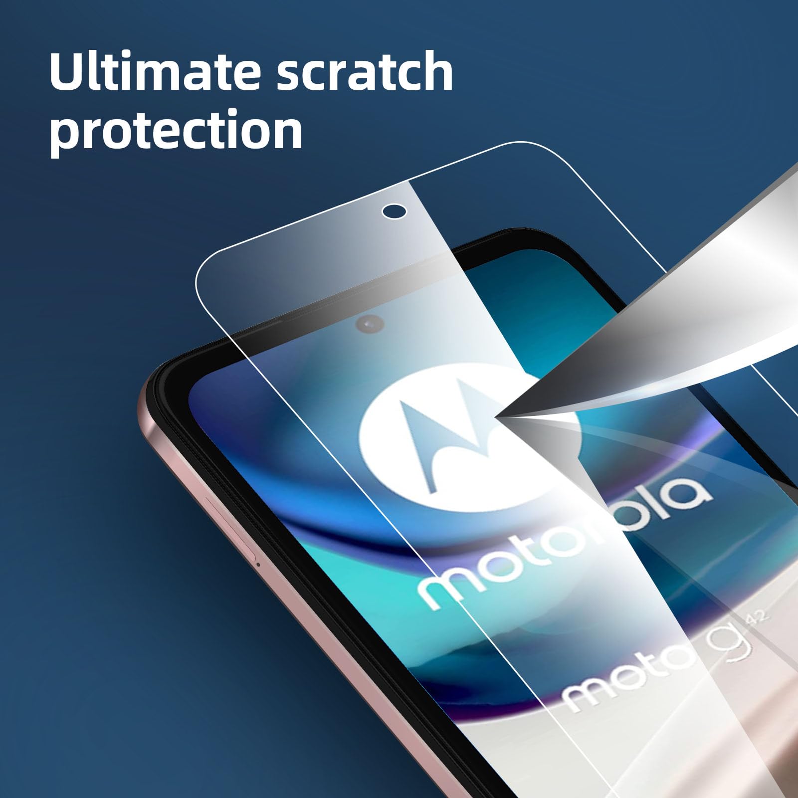 Mr.Shield Displayschutzfolie Für Motorola Moto G42 – 3 Stück, 9H Härte, HD Klar, Einfach Zu Montieren