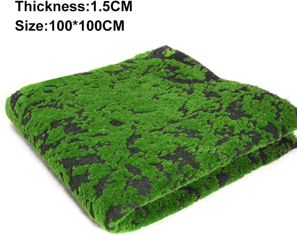 Artificial Moss Grass Carpet Durable Green Lawn Mat for Outdoor Decoration 1 * 1m, Ideal for Parties and Camping (426)