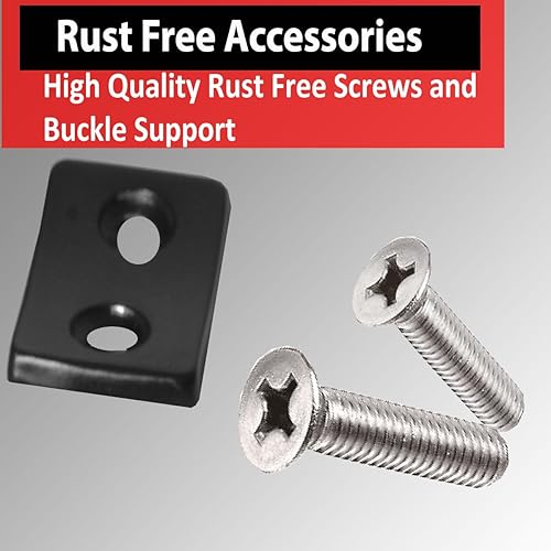 Miniatura 3 de IBRO Hebilla de palanca de repuesto resistente para cinturón de levantamiento de pesas y levantamiento de pesas de 0.394 pulgadas, libre de óxido,