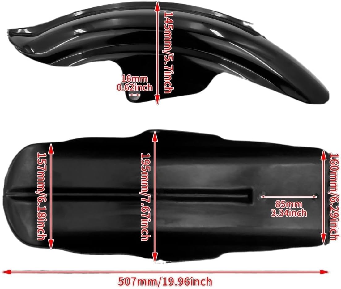Wheel Fender Splash Guard for Solo for Bobber for Chopper for Cafe for Racer Motorcycle Rear Back Mudguard Black Frames