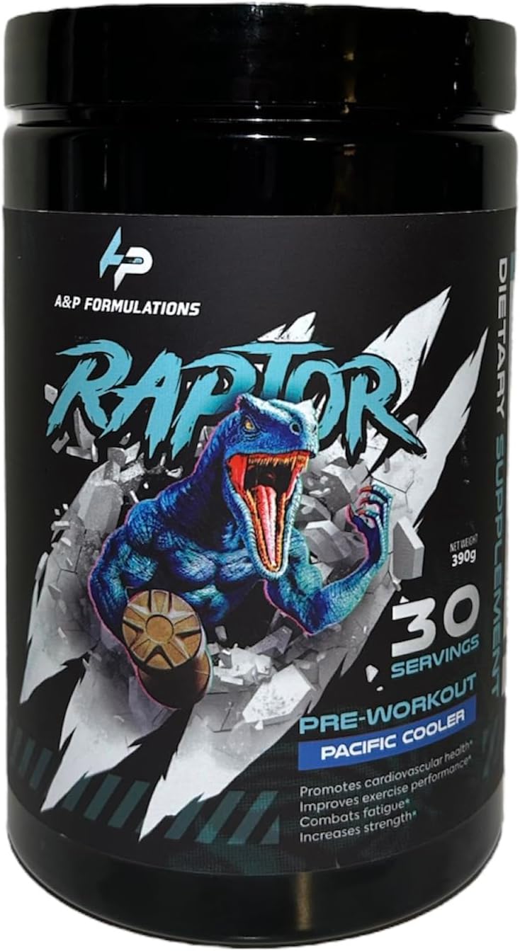 A&P Formulations Raptor Pre-Workout Powder for Men & Women/Pump, Energy, Performance/ 350mg Caffeine /100mg S7/400mg Yerba Santa/Citrulline+ Beta Alanine/ 30 Servings (Sunshine Cocktail)
