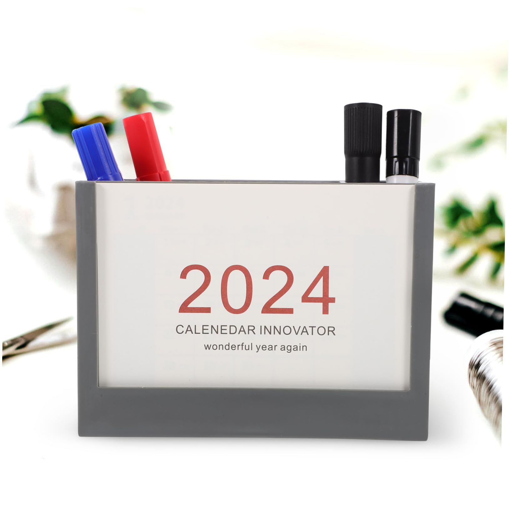 Operitacx 4 Pezzi Semplice Portapenne Calendario Da Tavolo Portapenne In Plastica Per Scrivania Accessori Da Scrivania In Plastica Organizer Per Da Tavolo Secchiello