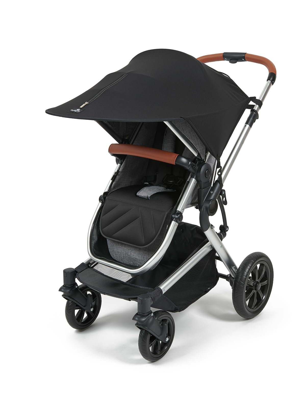Babylo UPF 50+ Extended Stroller Sunshade, Black