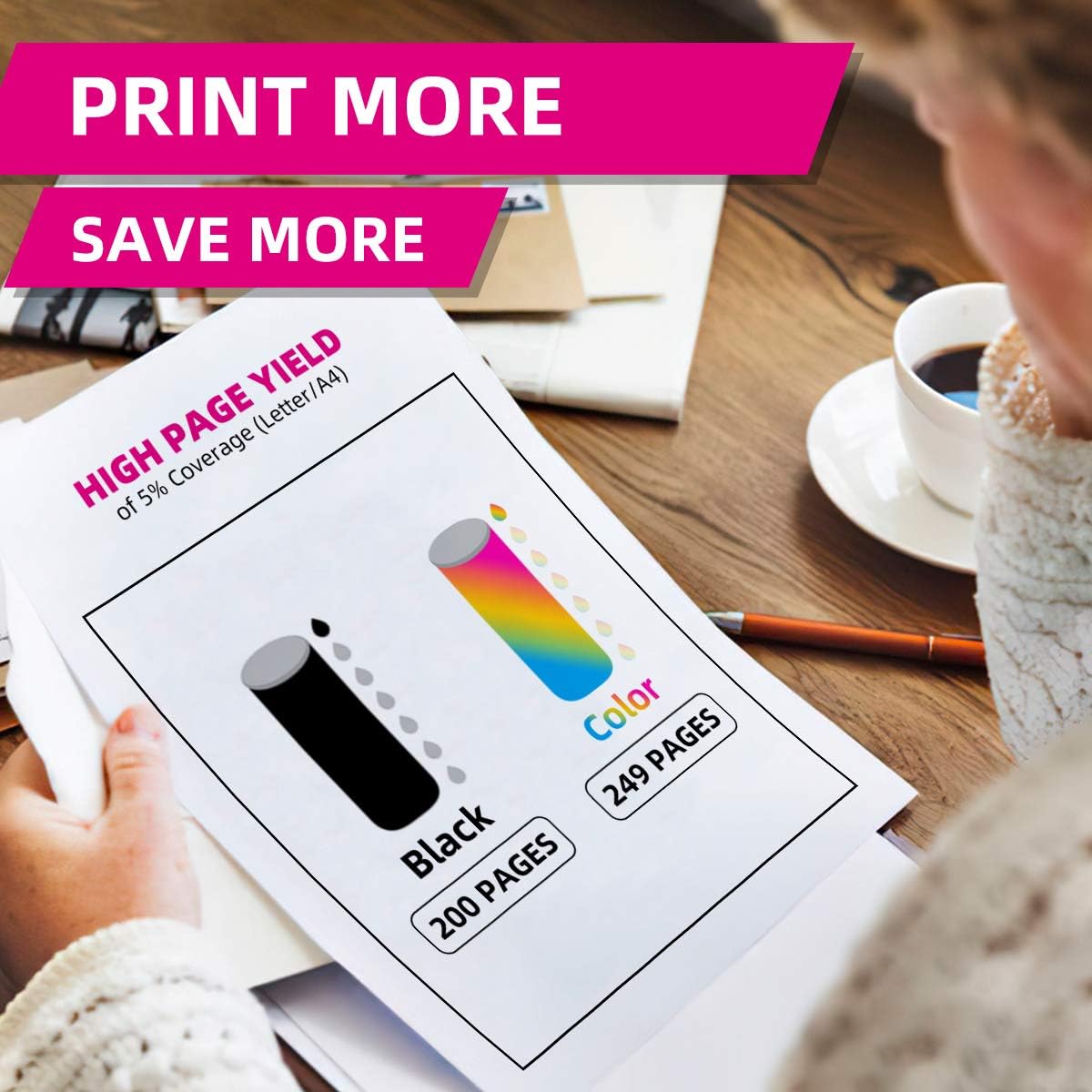 Compatible Canon PGI-35 CLI-36 Pixma iP110 iP100 Ink Cartridge Replacement for Canon 35 36 Use for Canon PIXMA iP110 iP100 mini260 mini320 Printers (7* CLI-36 Color, 4* PGI-35 Black) image 3
