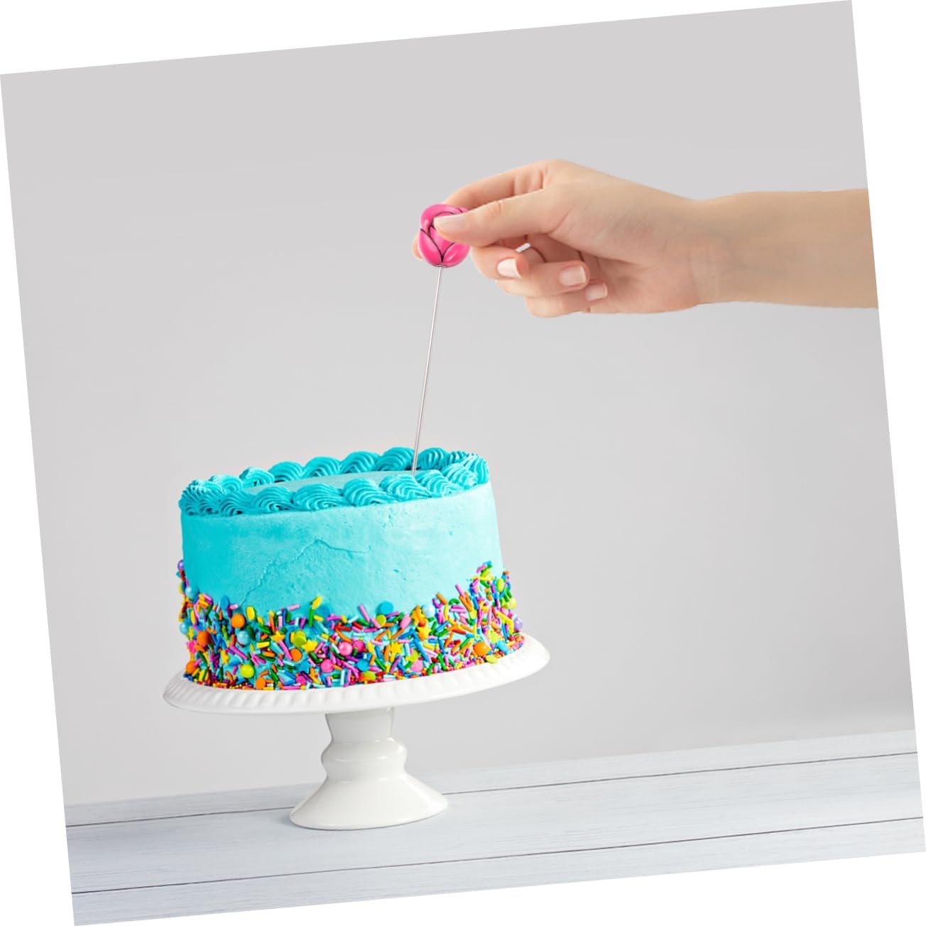 LABRIMP Stylish Functional 2pcs Stainless Steel Cake Testers Baking Needle Anti-slip Grip for Easy Use