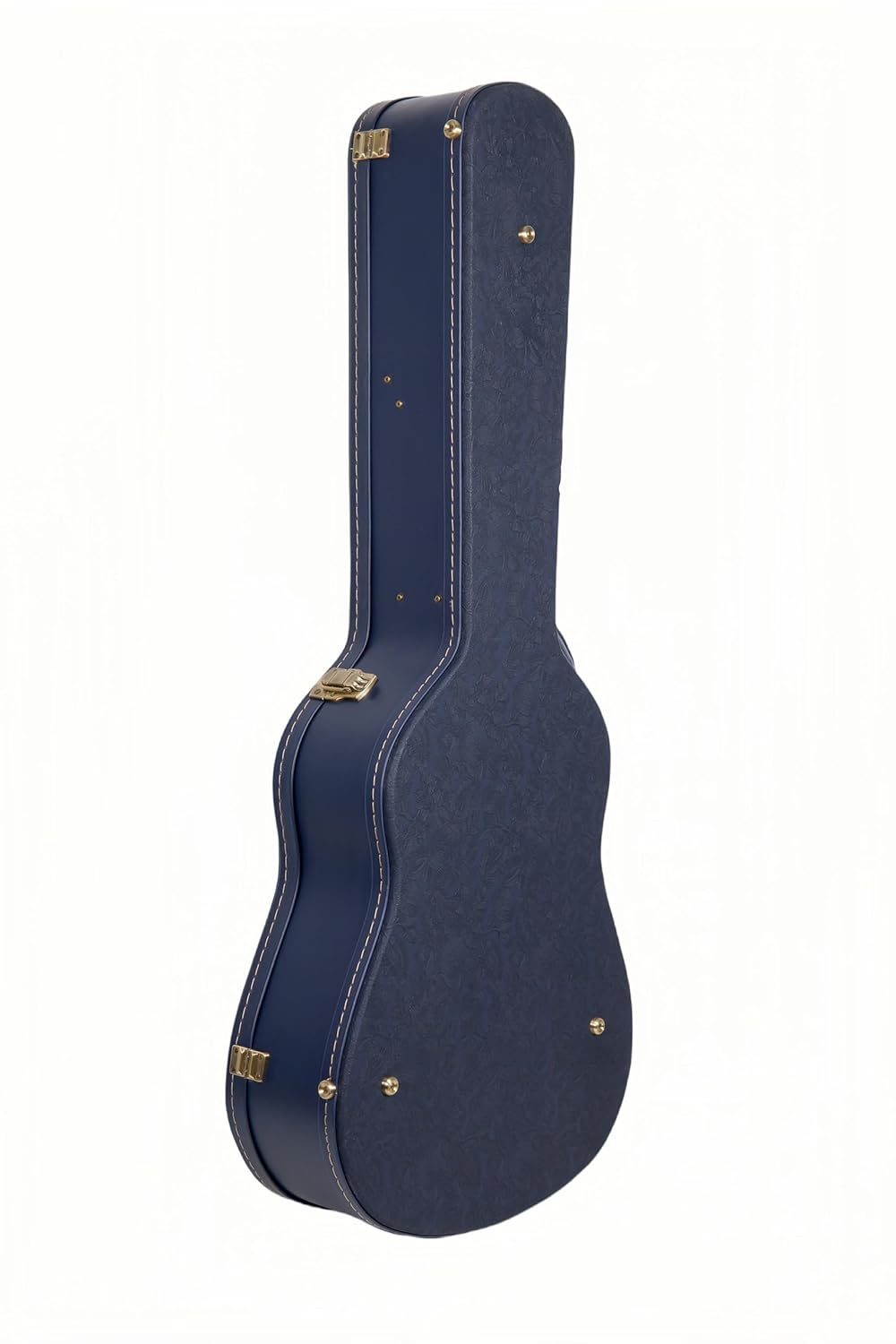 Crossrock Relief Series Dreadnought Guitar Case for Gibson J-45 / Martin D-Style | Carved Ocean Blue Finish, Deep Scarlett Velvet Interior, Lock – Premium Wooden Hardshell