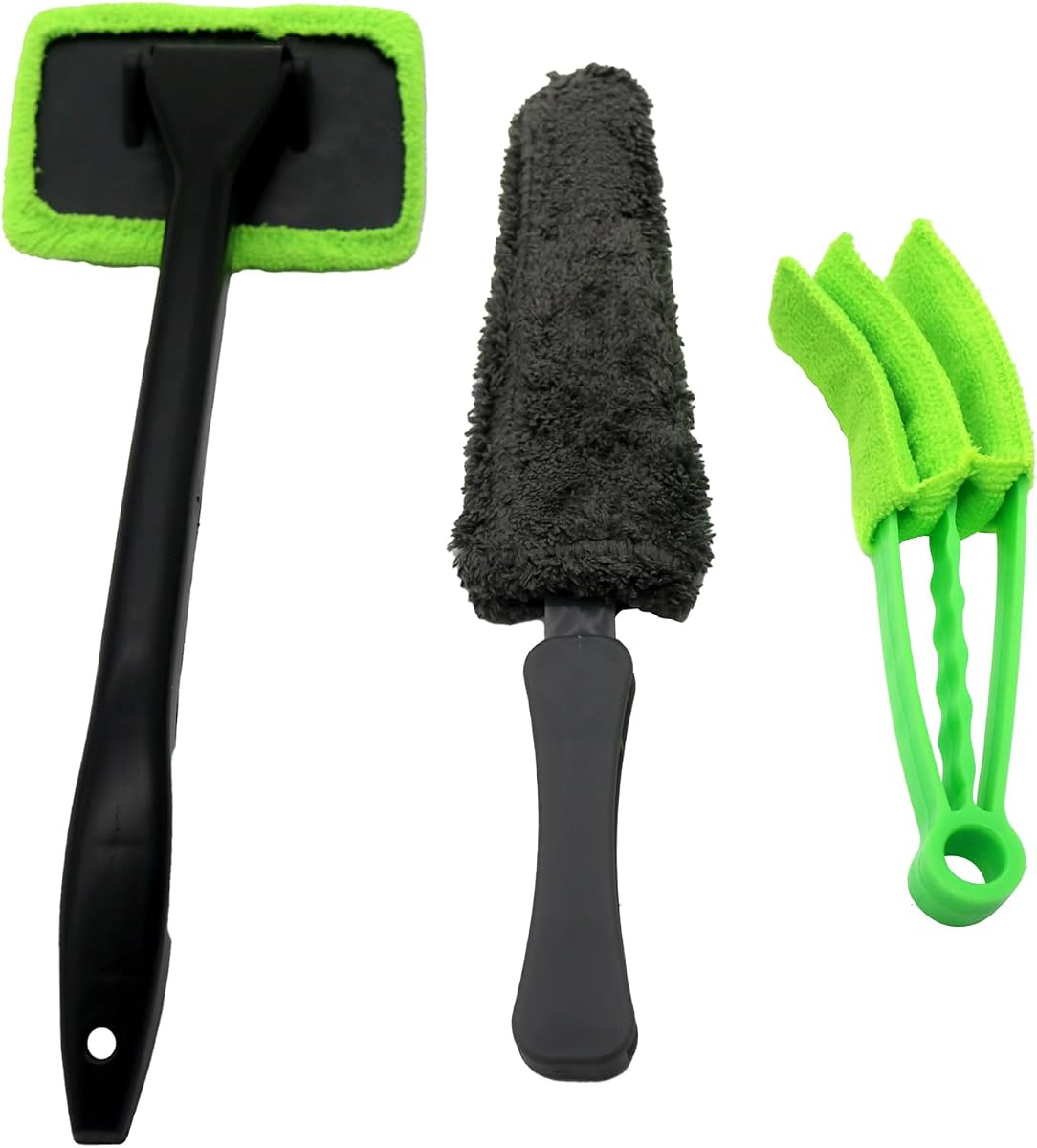 Front Windshield & Air Vent Cleaning Brush - Ultimate Car Detailing Kit for Blinds & Window Cleaning - Duster & Cleaner Tool, QJS115