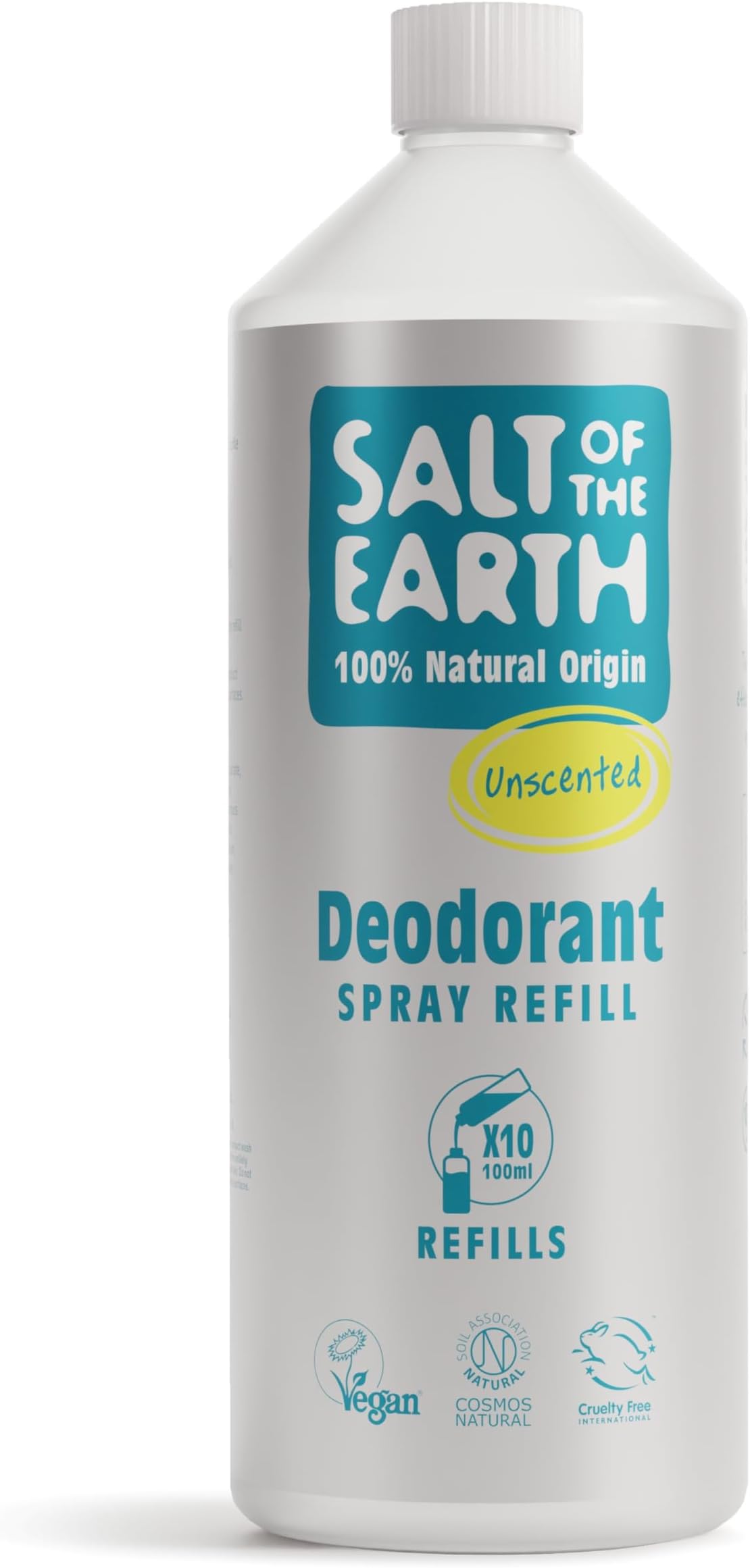 Salt Of the Earth Natural Deodorant Spray Refill, Unscented, Fragrance Free -...