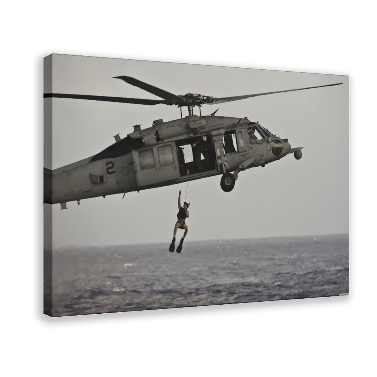 Military Poster UH-60 Helicopter Jet Fighter Wall Art Airplane Plane Flying Flight 36L x24W Wall Art Canvas Painting Print Posters, for Bedroom Decor Landscape Office Room Decor Gift