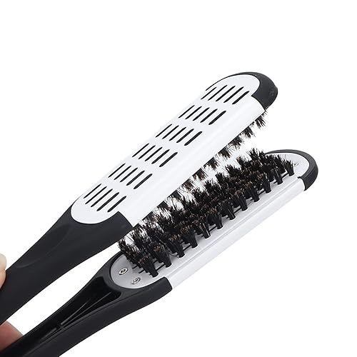 Miniatura 5 de Cepillo alisador de pelo, cepillo de doble cara para alisar la barba, cepillo profesional para barba, herramienta de peinado para alisar y estilos