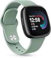 Vista 1 de AK Bandas de silicona para Fitbit - Compatible con Versa 3/4 y Sense/Sense 2, correas suaves en verde aguacate