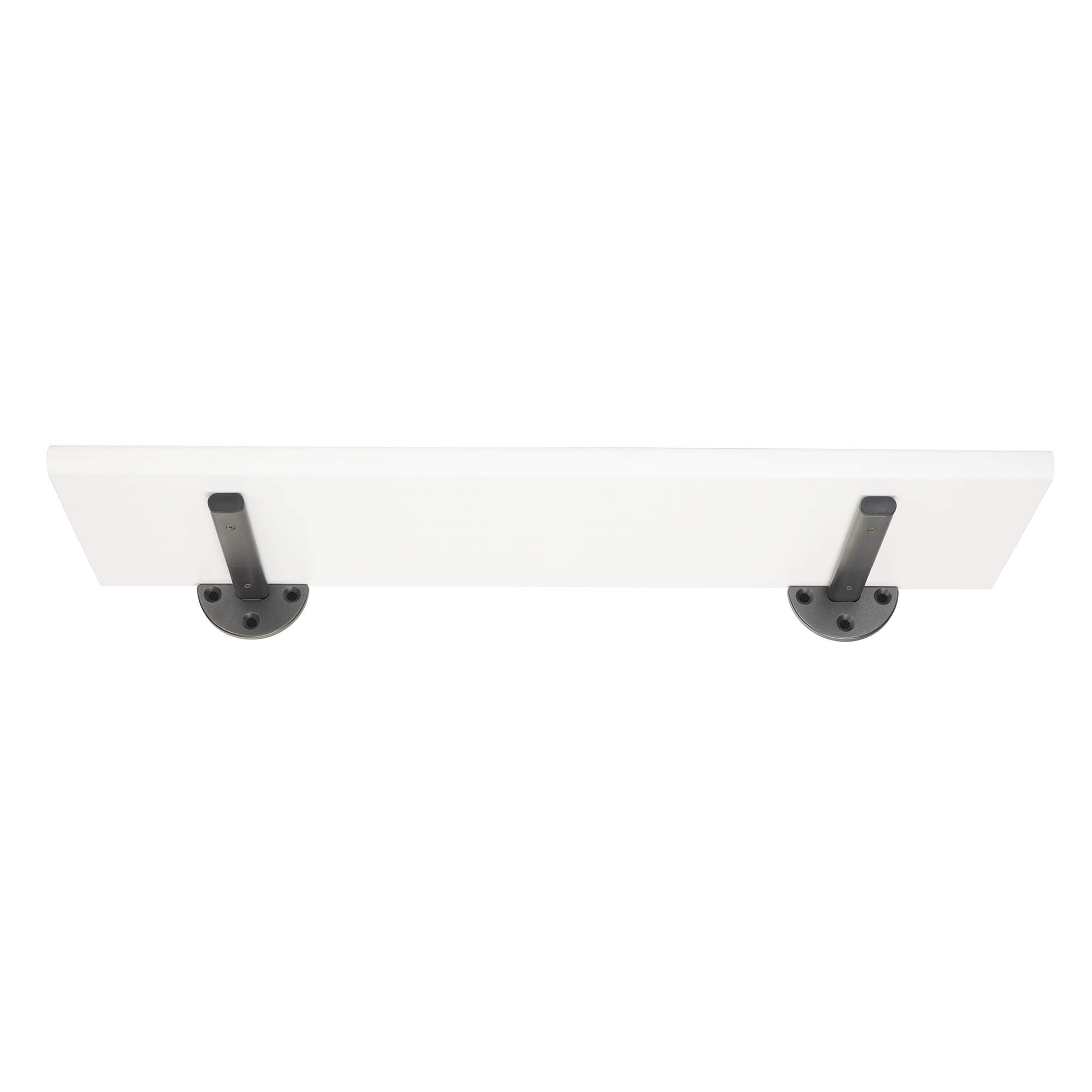 MAD Staffe per Mensole Nere, Supporti a Muro in Acciaio Resistente, Reggimensole con Viti e Tasselli di Fissaggio (25 cm, Nero)