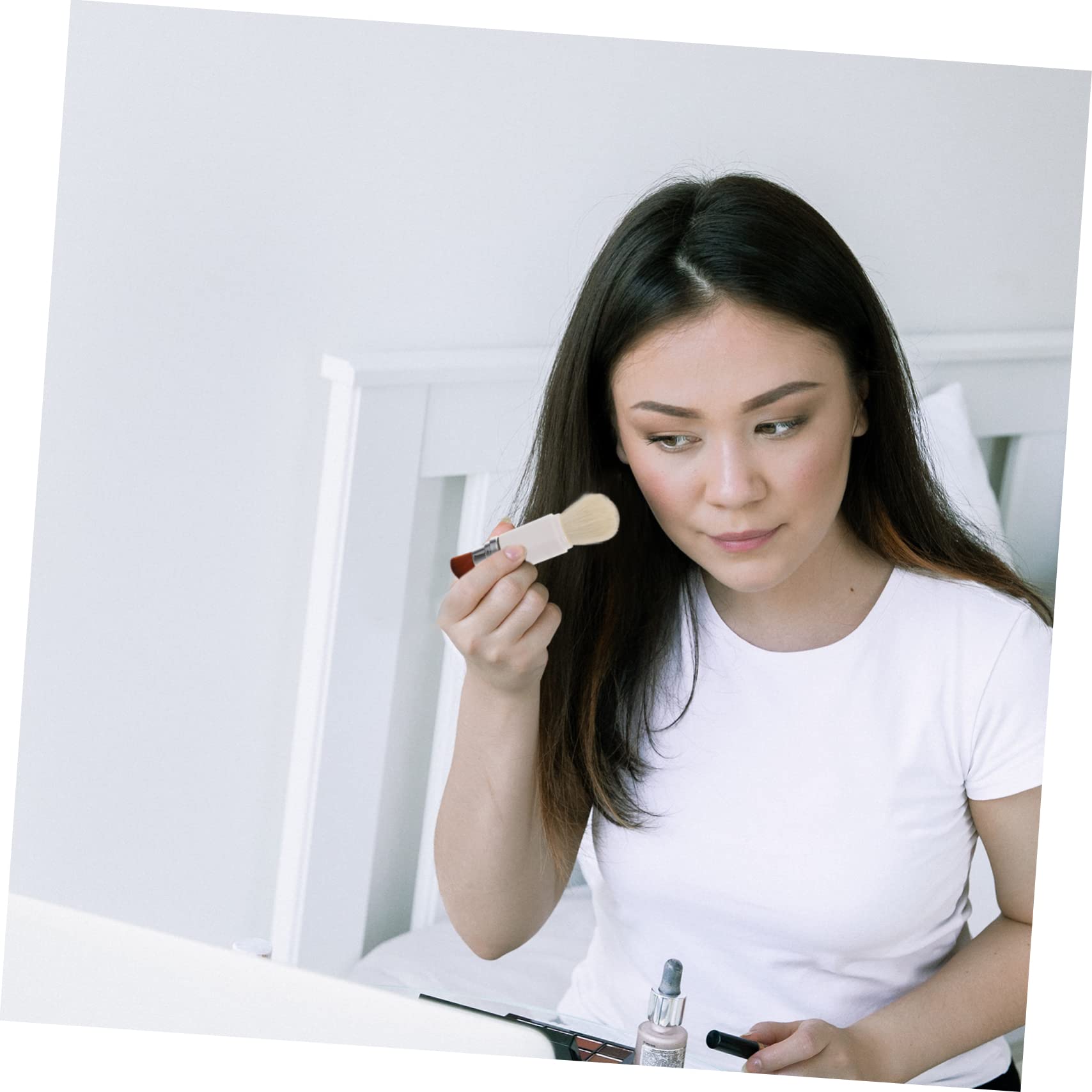 POPETPOP 3pezzi Pennello Telescopico Per Make-up Spazzola Fondotinta e Cipria Facile Da Pulire e Manutenere Strumento Versatile Per Appassionati Di Trucco Per Risultati Ottimali e Duraturi