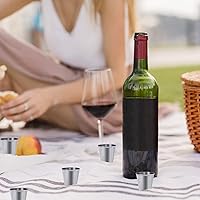 Vista 6 de Ruisita Vasos de chupito de acero inoxidable 12 vasos de chupito de acero inoxidable (1 onza/1.0 fl oz)