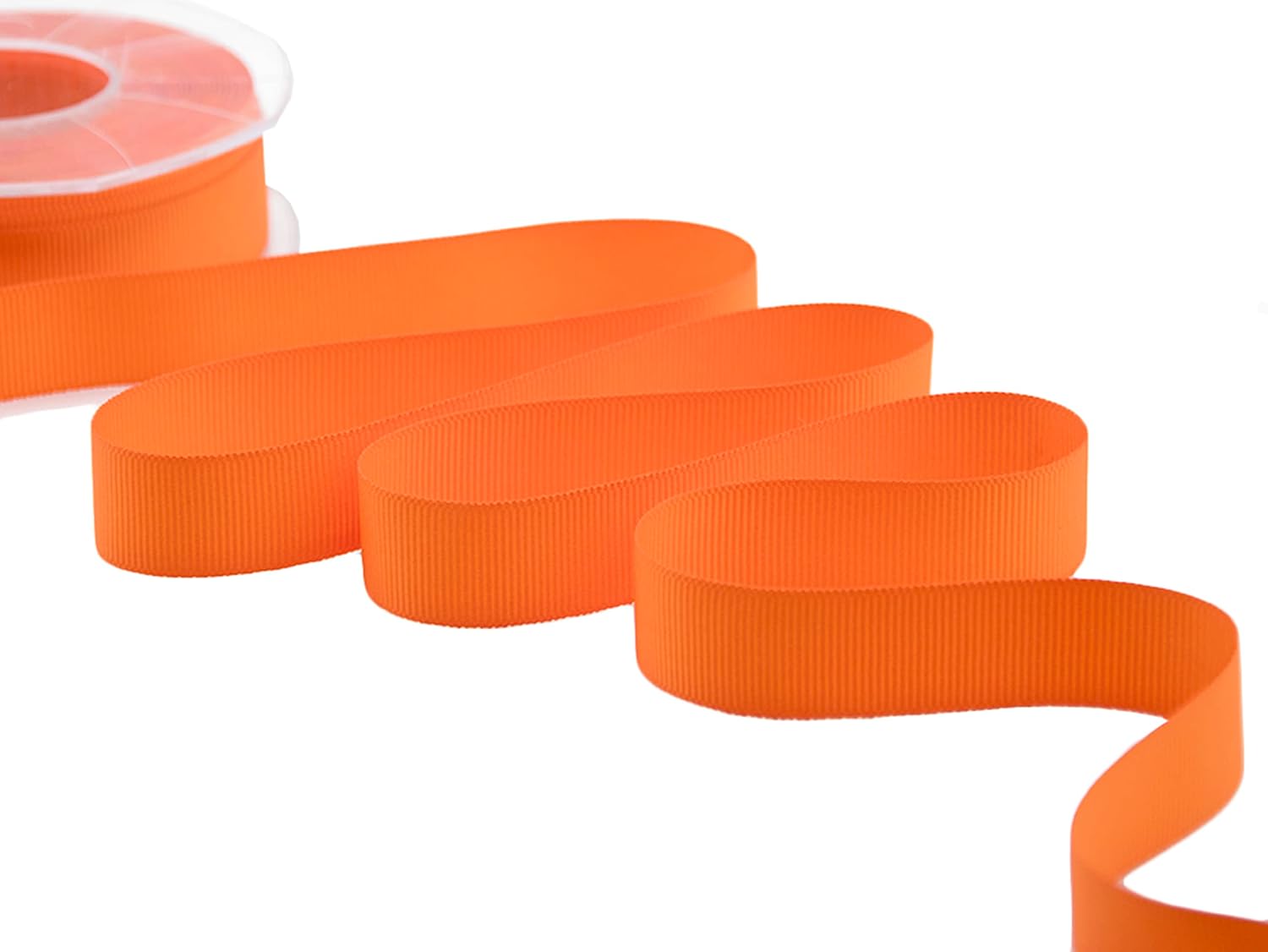Furlanis - Decorative Ribbon Gros Grain, Canete Ribbon, Italian Fabric - Orange, 20 mm x 20 m