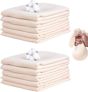 10 Stück Passiertuch, 50x50cm Käsetuch, Grad 100 Reine Baumwolle Wiederverwendbar, Ungebleichte Seihtuch Cheesecloth Filte...
